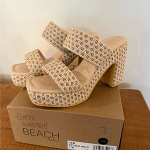 Beach by Matisse - size 7 - Gem - Natural Multi - Platform Heels